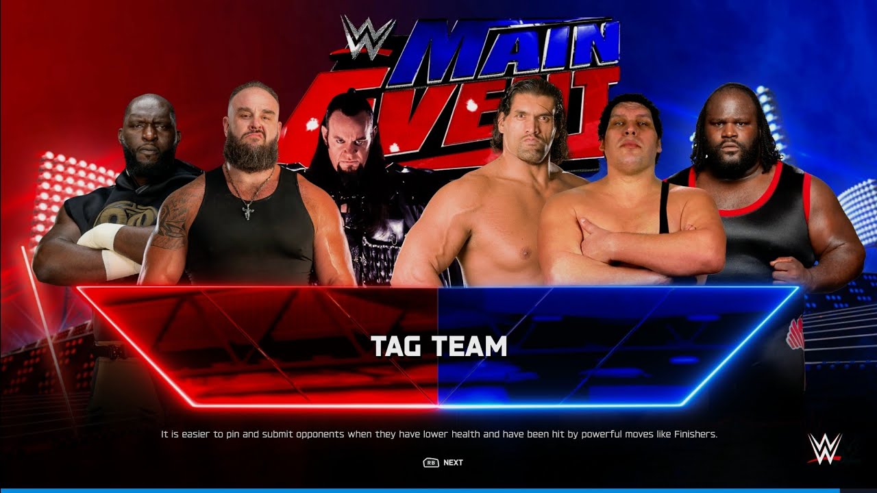 Team Giants Vs Team Giants - (Strowman, Omos & Undertaker Vs Andre, Khali & Mark Henry) - WWE 2k25 