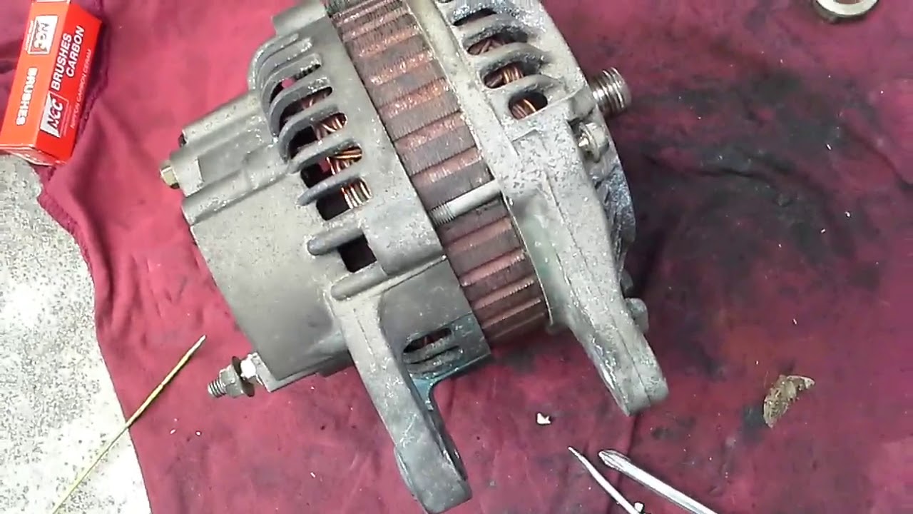 DIY Proton wira vdo tukar carbon brush alternator | Alternator carbon brush replacement