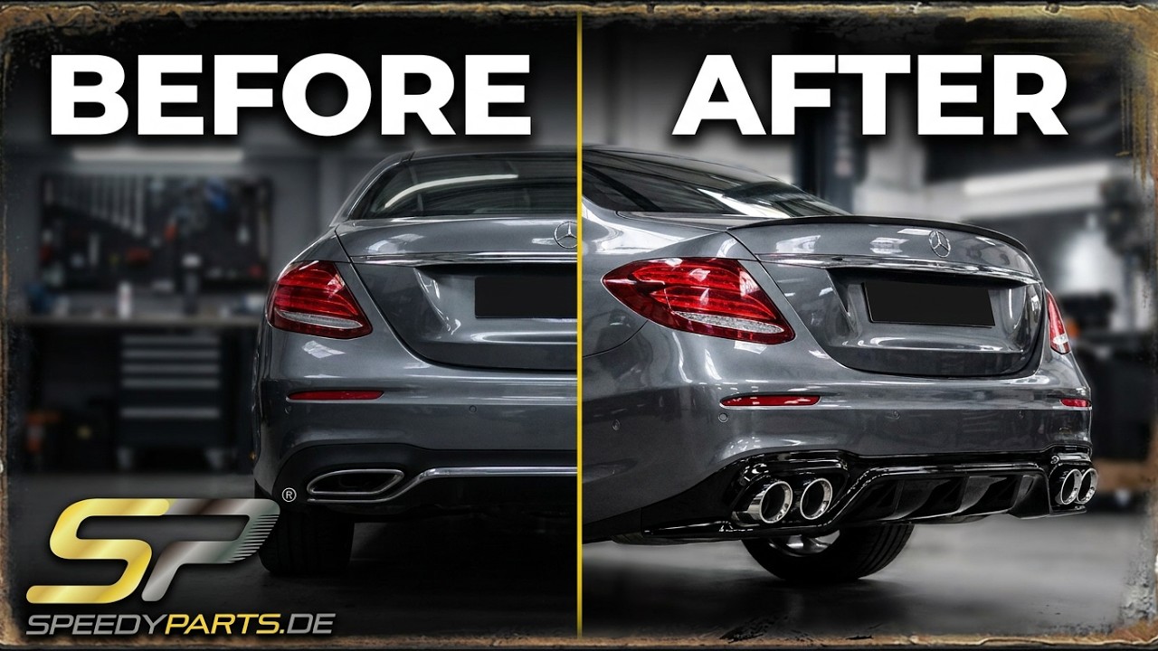 SpeedyParts.de - Heck Diffusor + Auspuffblenden für Mercedes Benz E Klasse W213 Limo di25