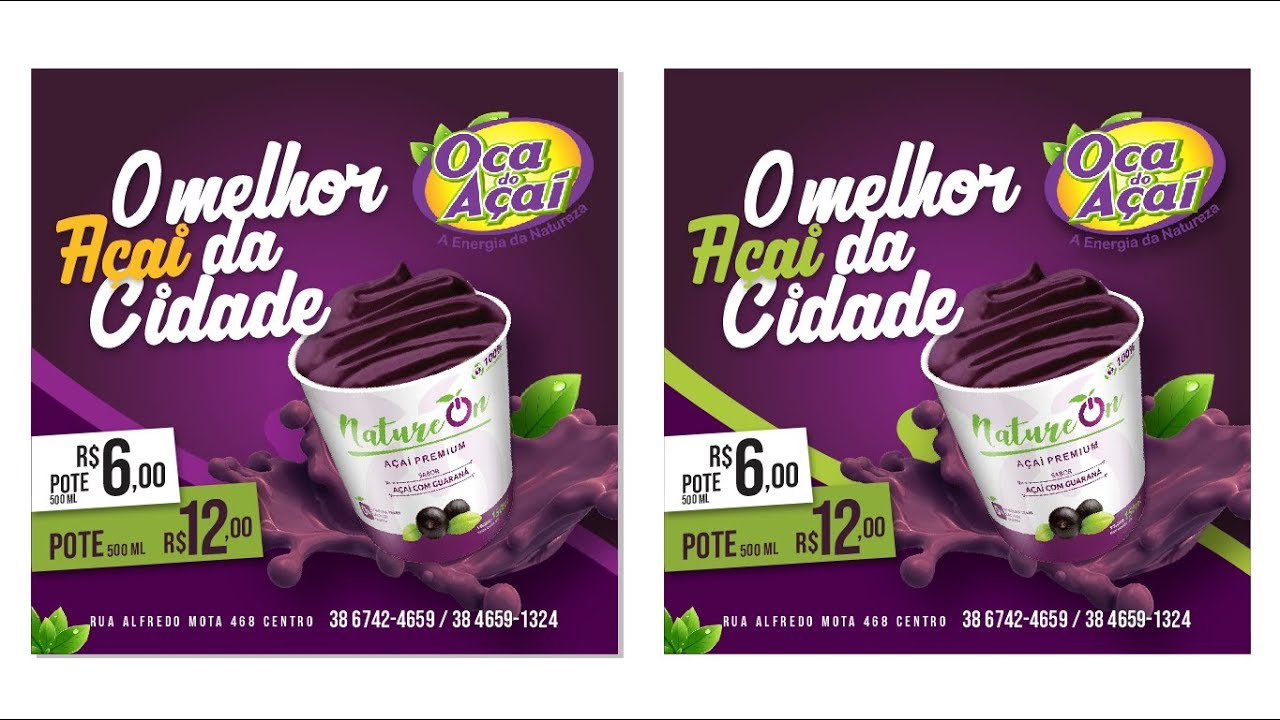 COMO CRIAR UM FLYER PARA AÇAI // COREL SNAKE
