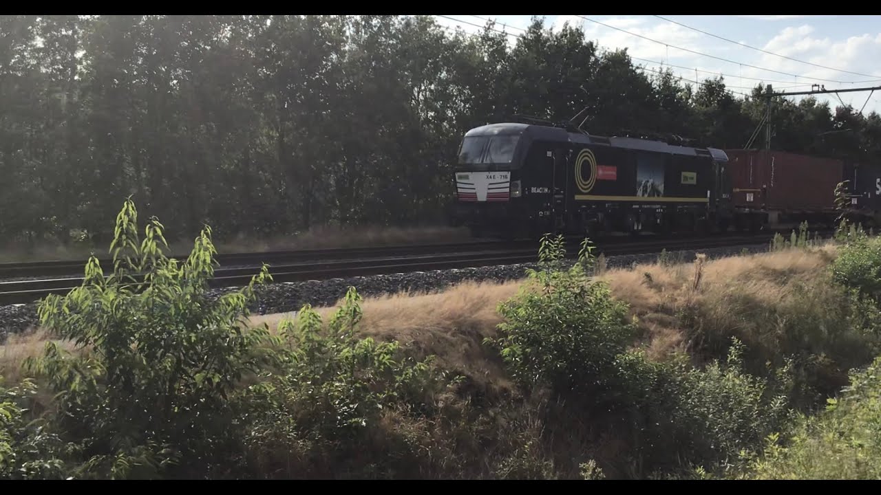 Trainspotting at Blerick the Netherlands 🇳🇱 August 24-2024 ! Vectron loco X4E-716 Beacon Rail👍👍👍👍👍🚂😎