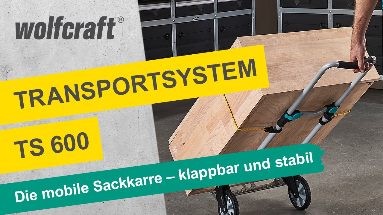 Transportsystem TS 600: Die mobile Sackkarre - klappbar und stabil | wolfcraft