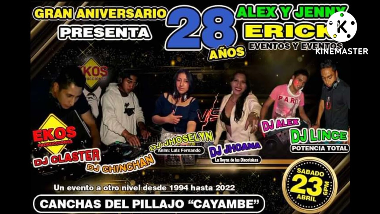 Dj Chinchan 28 años aniversario Alex y Jenny Erik eventos y eventos #jhullanys_discoteck #chinchandj