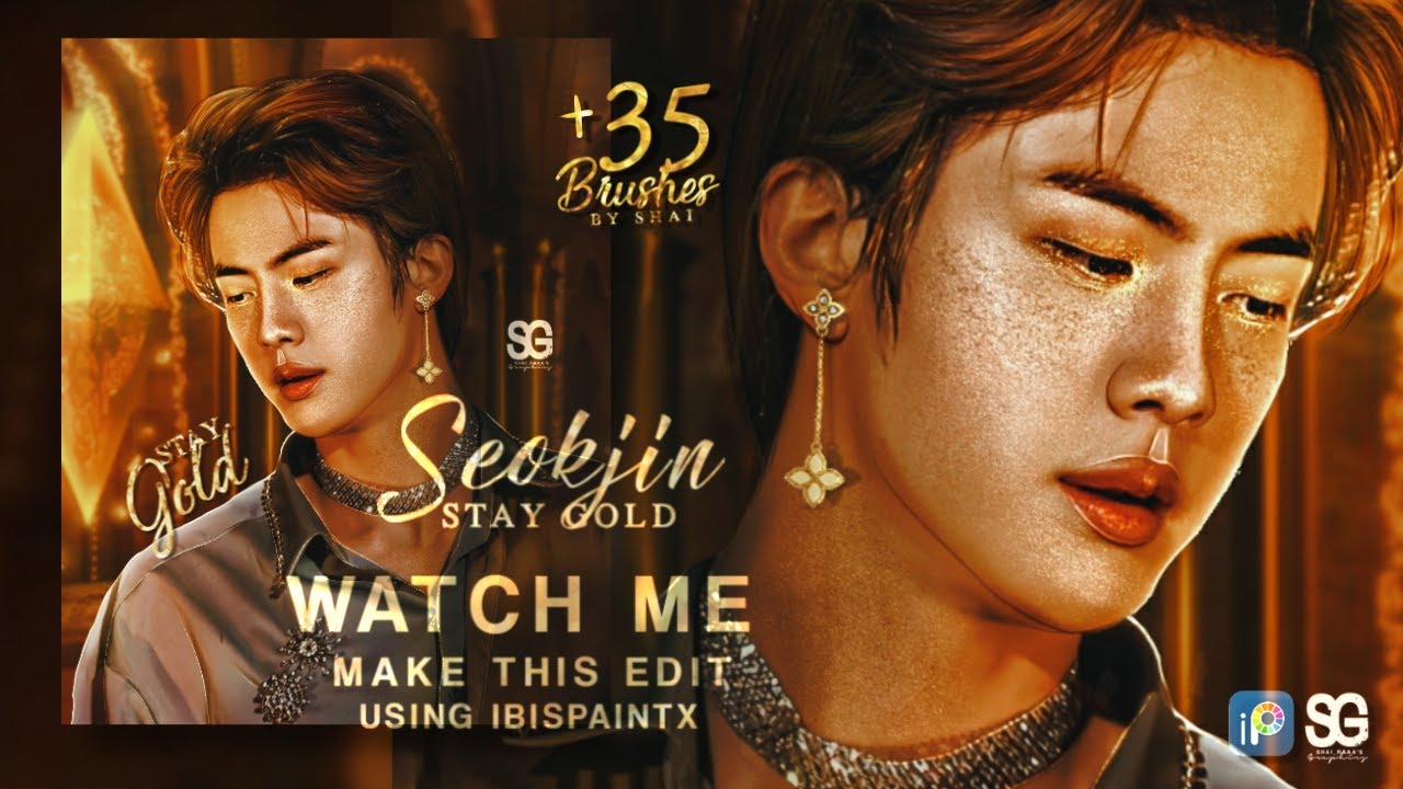 Watch Me Edit 004: Stay Gold ft. Seokjin + Brushes Giveaway - IbisPaintX