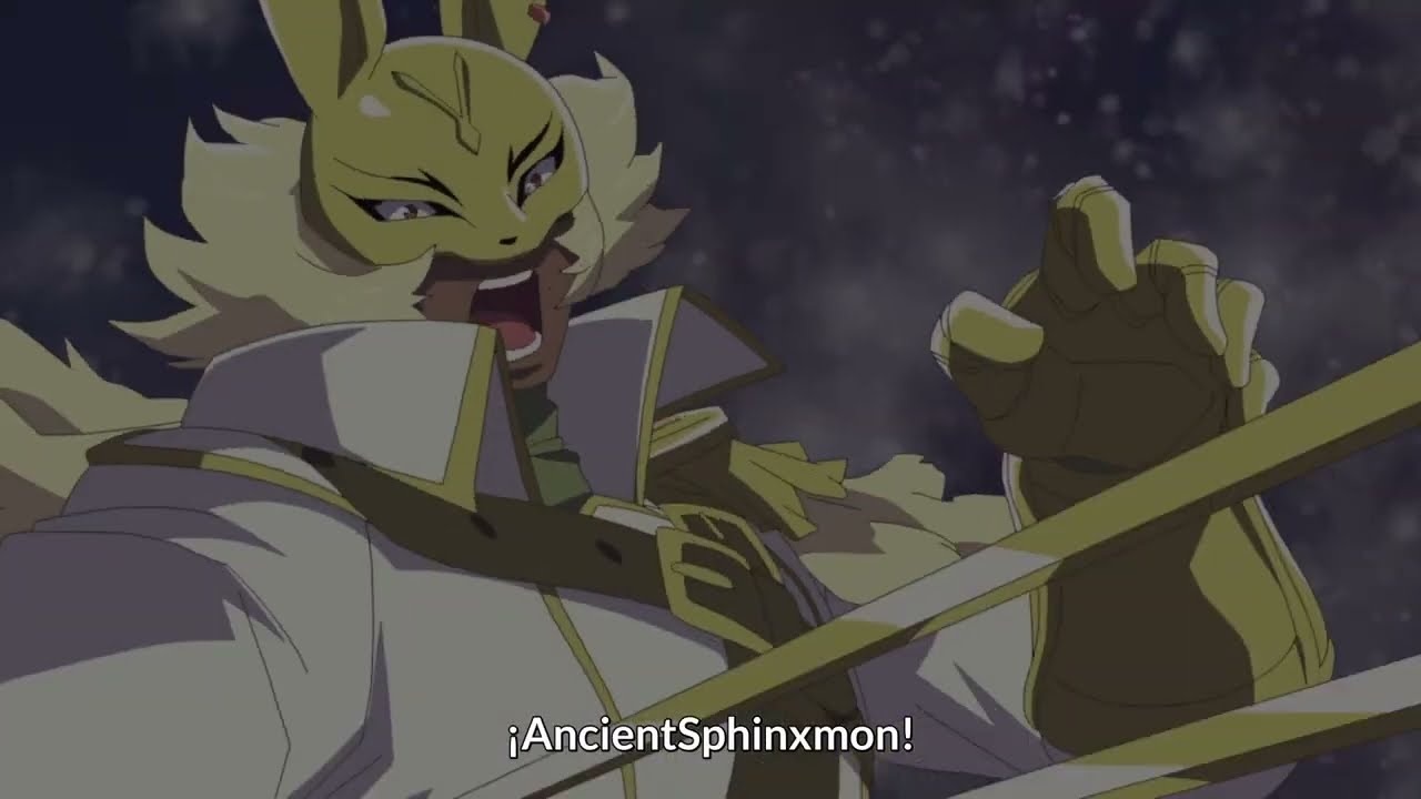 Diarbbitmon contra AncientSphinxmon - Digimon Ghost Game Sub. Espa&ntilde;ol