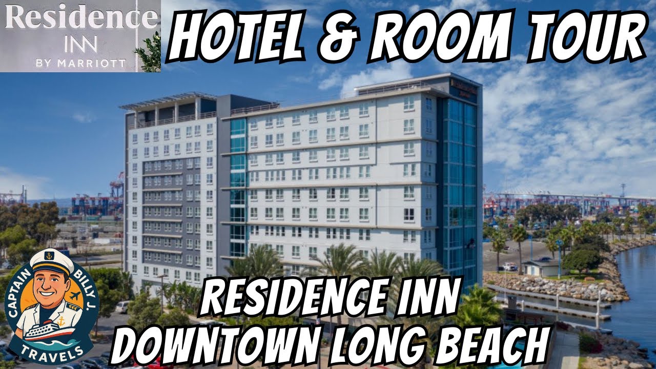 Residence Inn Long Beach Downtown 🛏️ Номер + Экскурсия по отелю (бассейн, лобби и завтрак) | Сент...