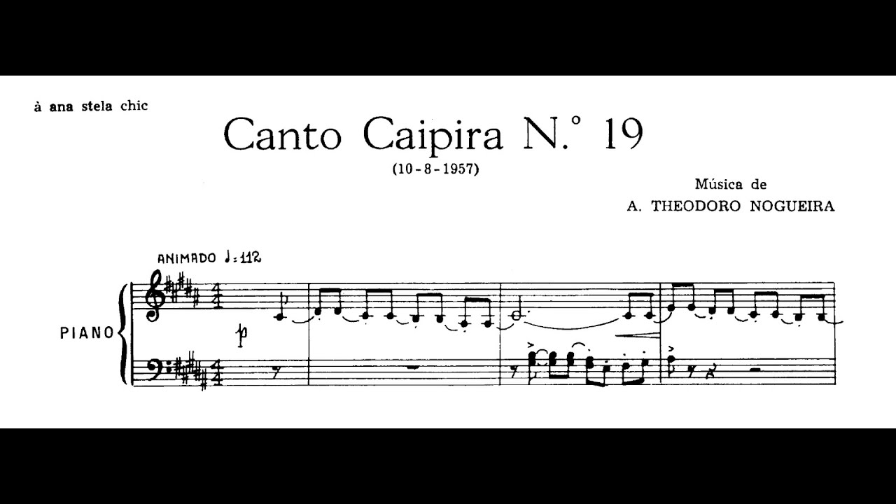 Ascendino Theodoro Nogueira - Canto caipira No.19 'Animado' (Lydia Alimonda, piano)