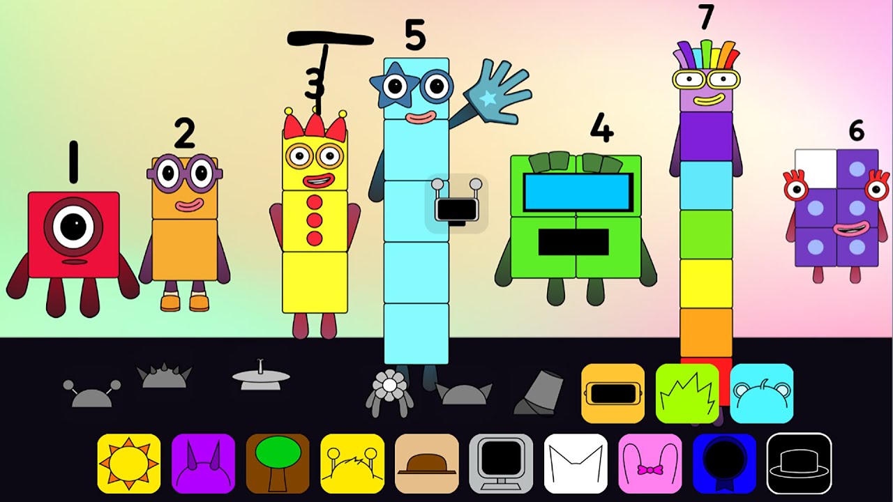 NUMBERBLOCKS SPRUNKI (1-  20 )- But ALL Characters Together |   New Mod!