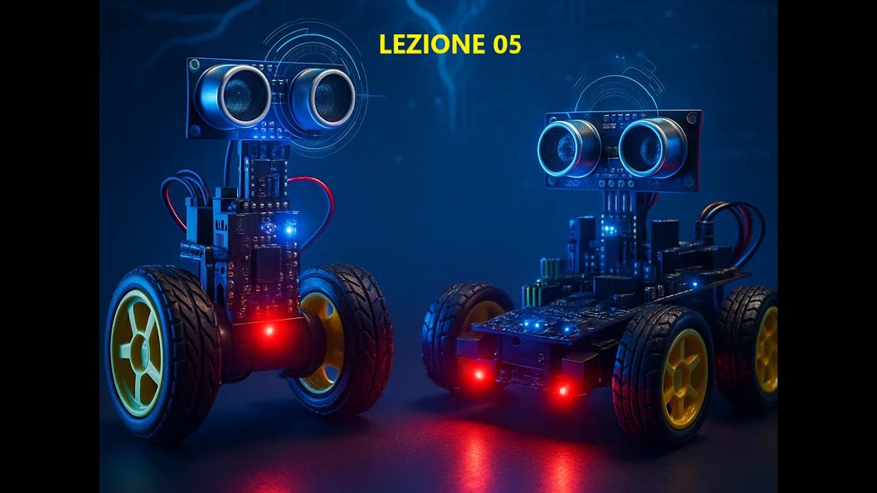 05 Costruiamo Robot su ruote con anima AI Rilevazione degli Ostacoli con Modulo Sensore a Ultrasuoni