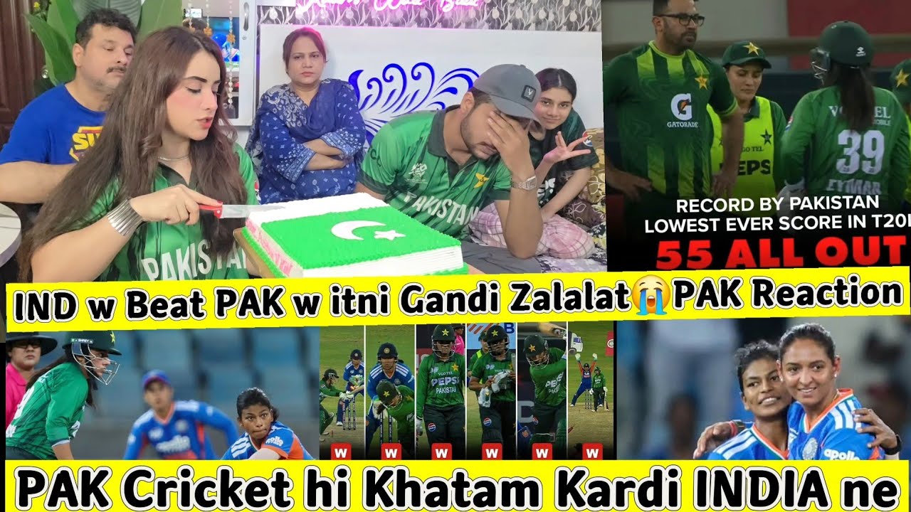 Itni Gandi Zalalat IND W Beat PAK W INDIA ne PAK Cricket Khatam Kardi PAK All OUT 55😱 PAK  Reaction 