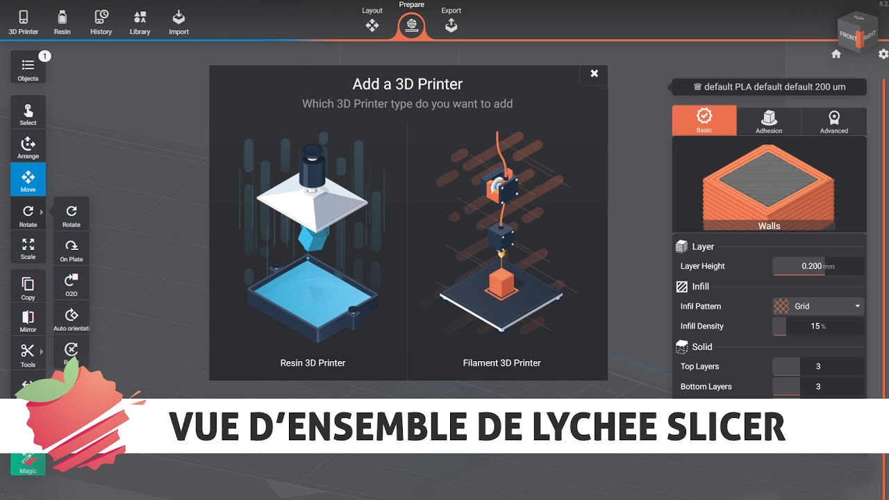 Lychee Slicer - vue d'ensemble du logiciel, pour bien commencer