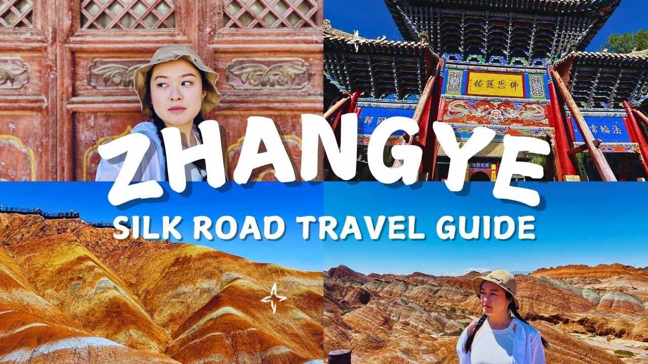 Silk Road Travel Guide! Zhangye City, China: Grand Buddha Temple & Stunning Rainbow Mountains! 4K