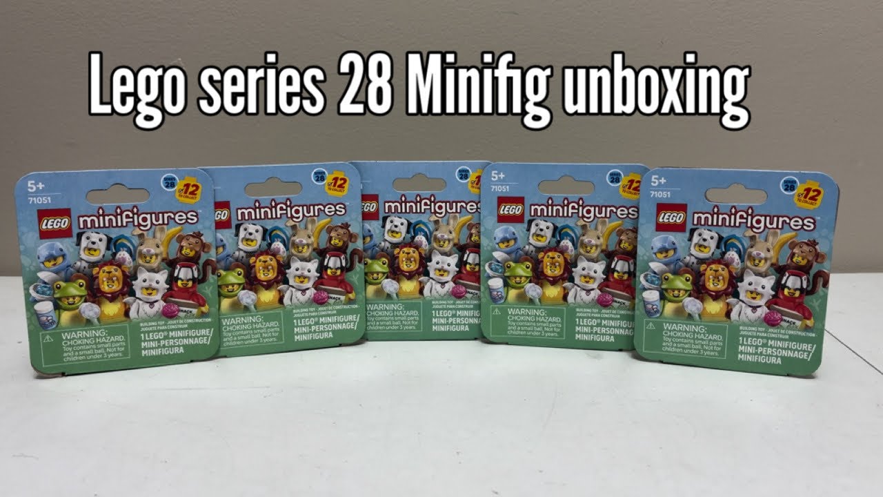 Let’s open five Lego series 28 mini figure boxes
