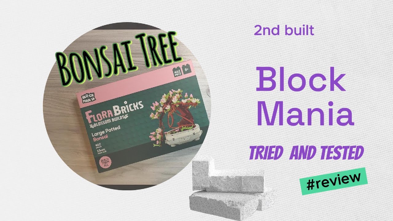 Block Mania - Flora Builds - Potted Bonsai Tree full built and review