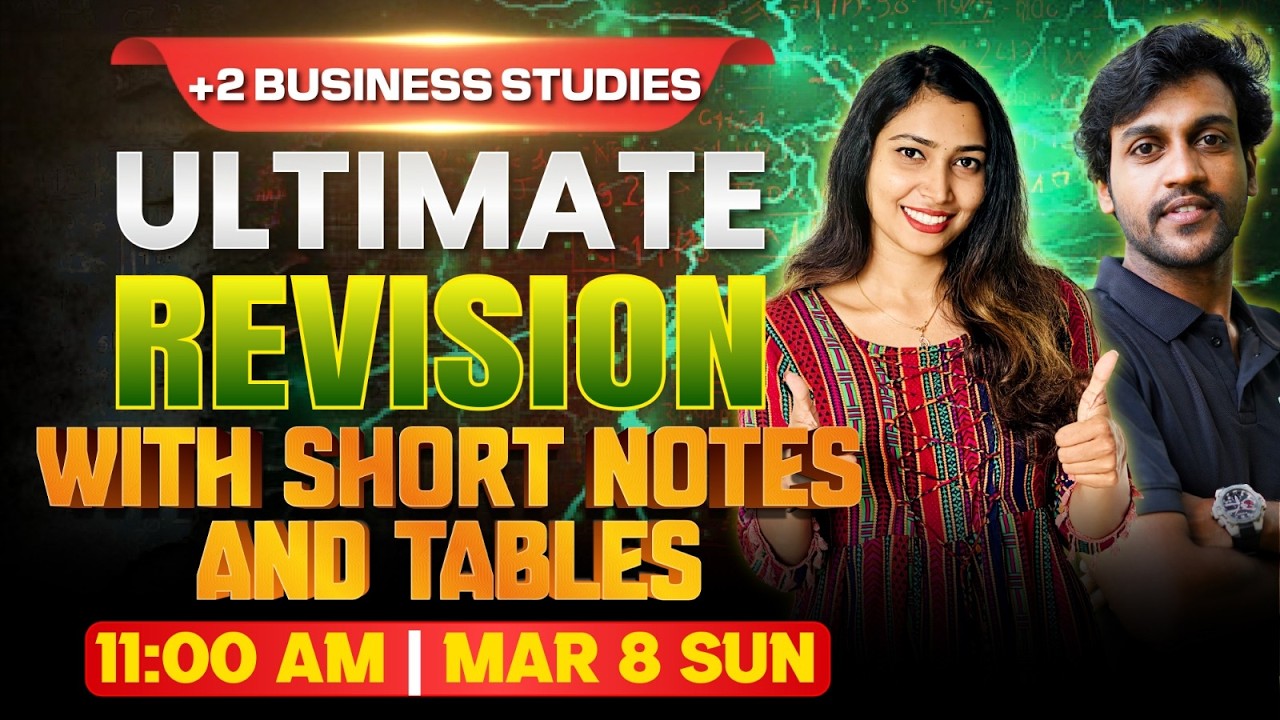 Plus Two Public Exam | Business Studies | Ultimate Revision With Short Notes | Exam Winner
