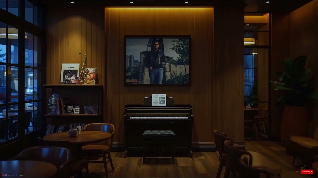 Smooth Evening Jazz with Sax 🌙 Warm Café Ambience