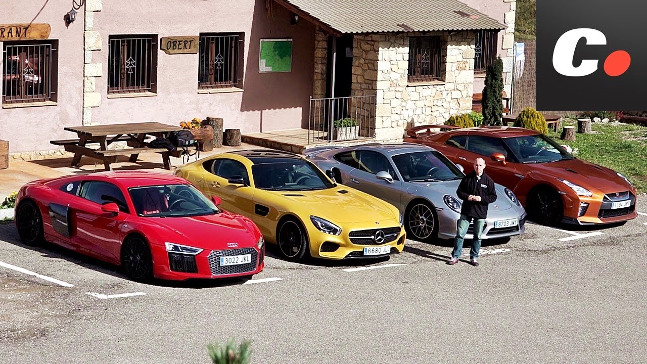 Porsche 911 Turbo S vs Mercedes-AMG GT S, Audi R8, Nissan GT-R | Comparativa | Prueba | coches.net