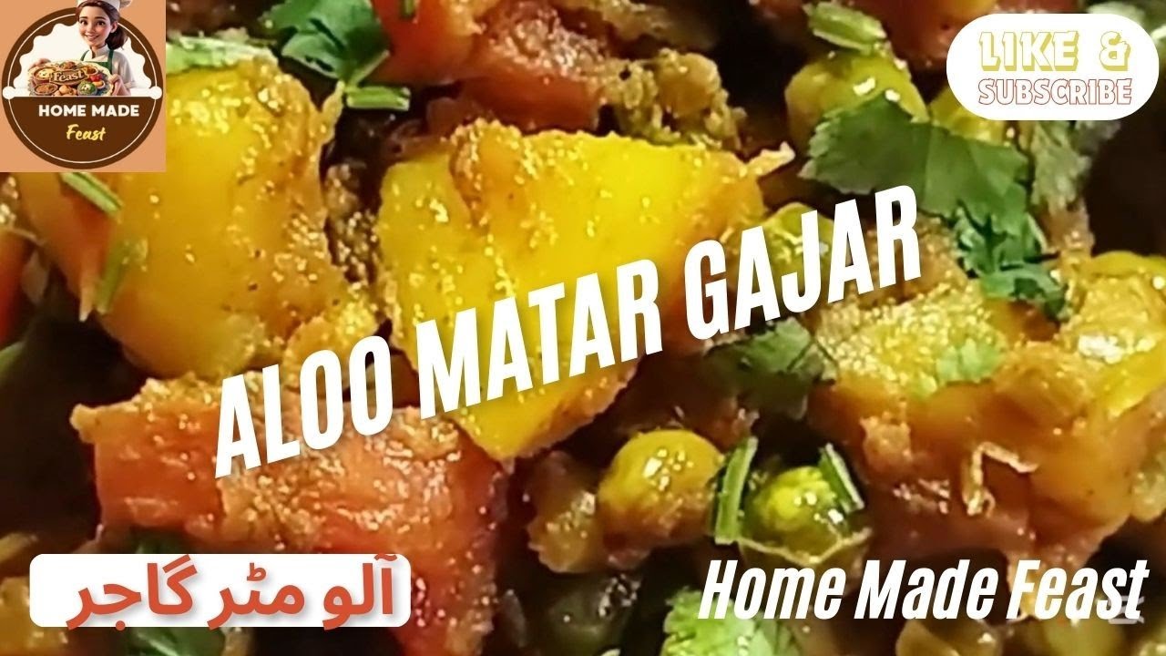 Aloo Matar Gajar Mix Sabzi | Healthy & Delicious Winter Vegetable Recipe
