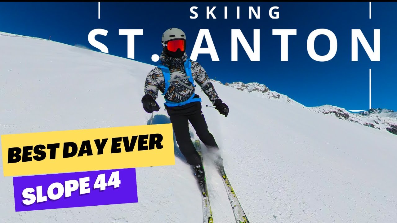 Skiing in Austria , St. Anton 2023 | slope 44 , best day ever , insta 360 video