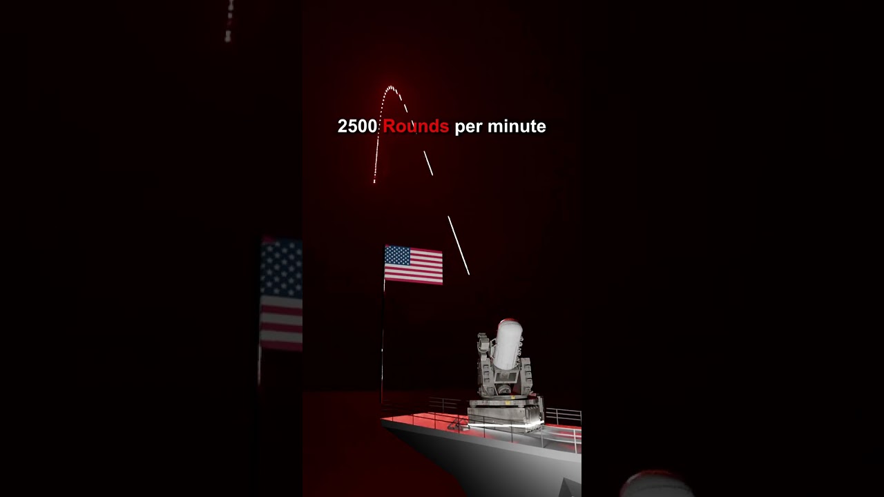 100 об/мин против 4500 об/мин на C-ram CIWS