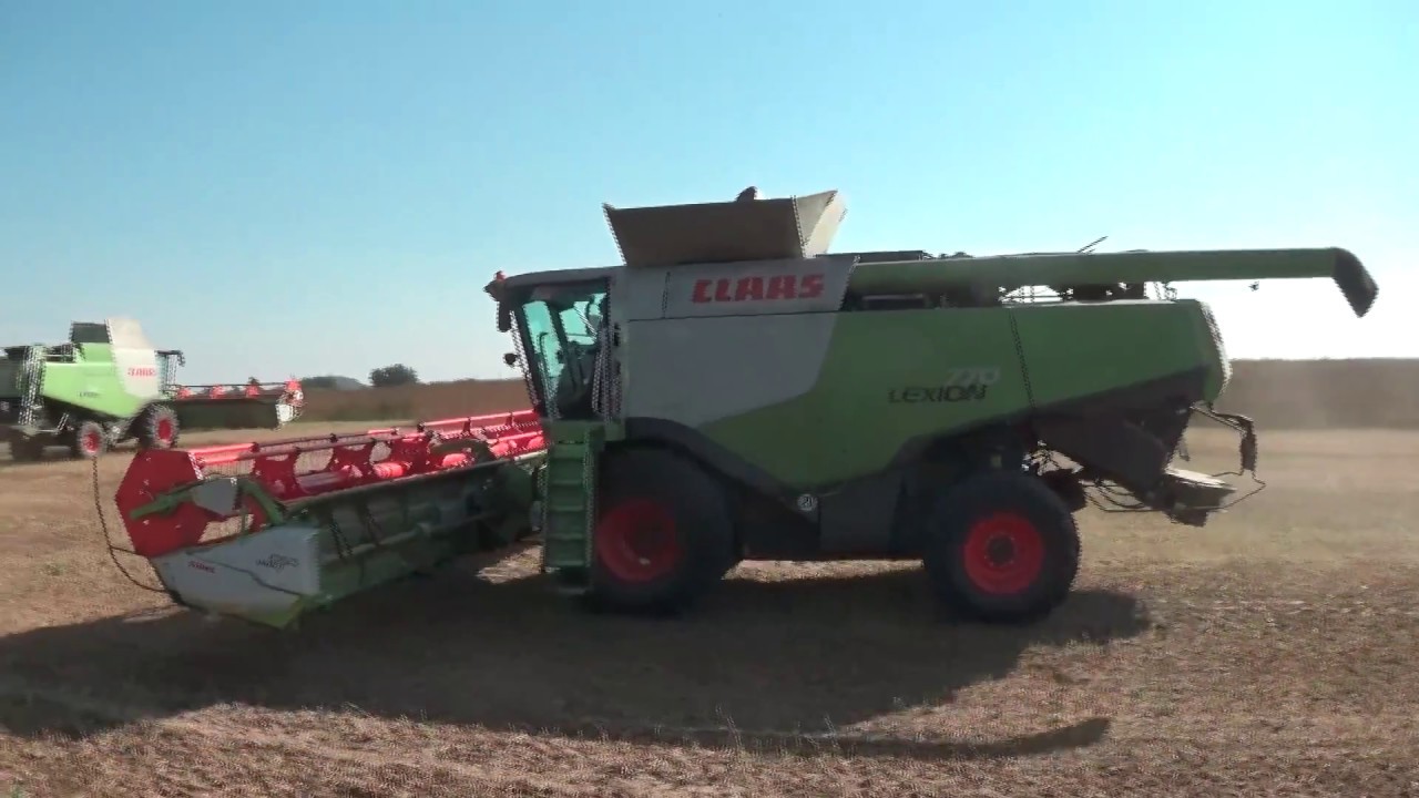 Claas Lexion 770 и 760 на уборке сои 21.09.2018