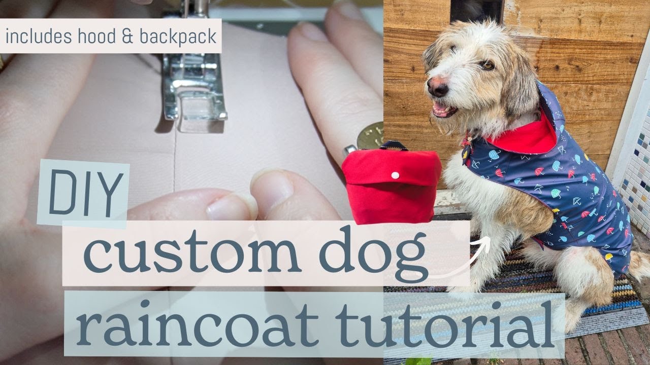How to Sew a Packable Dog Raincoat with Built-In Backpack | Rowan Raincoat Sewing Tutorial