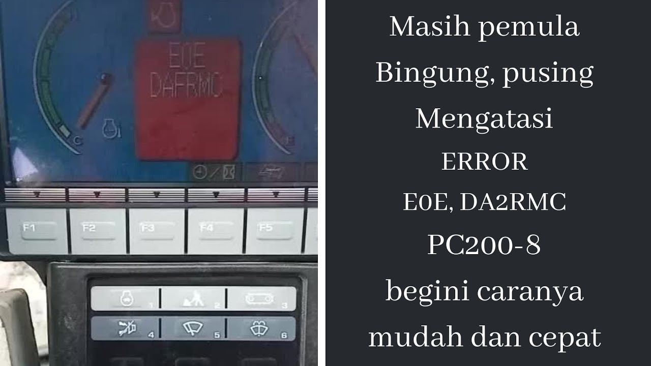 Cara mudah mengatasi ERROR E0E DA2RMC PC200-8 Buat pemula