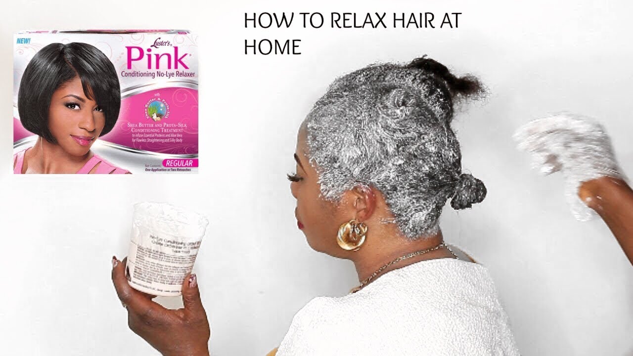 RELAXING 4C HAIR USING LUSTER'S PINK RELAXER | OGC