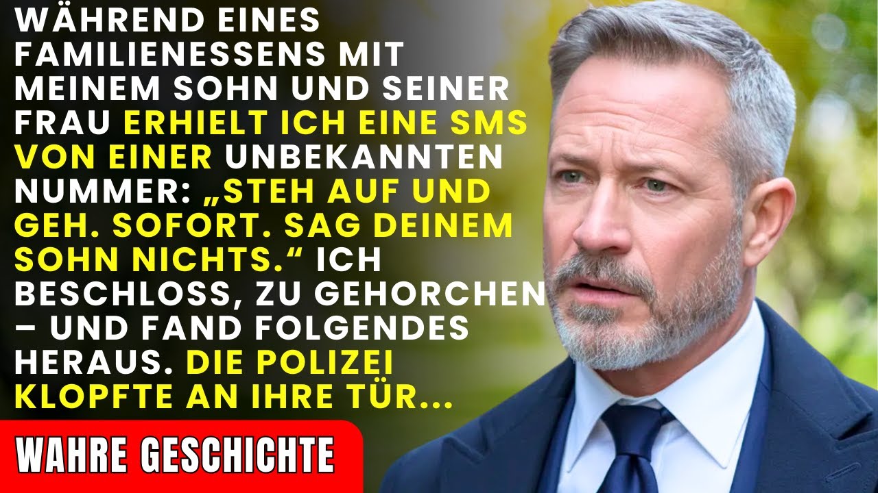 Beim Abendessen mit meinem Sohn bekam ich eine Nachricht: ‚Steh auf und geh. Sag kein Wort zu deinem