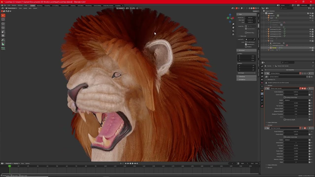 How to create a Lion Mane in Blender
