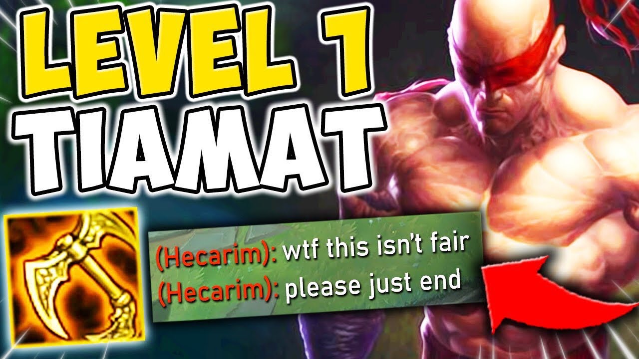 I GOT A TIAMAT AT LEVEL 1 WTF!? THE ENEMY TEAM WAS FURIOUS - League of Legends