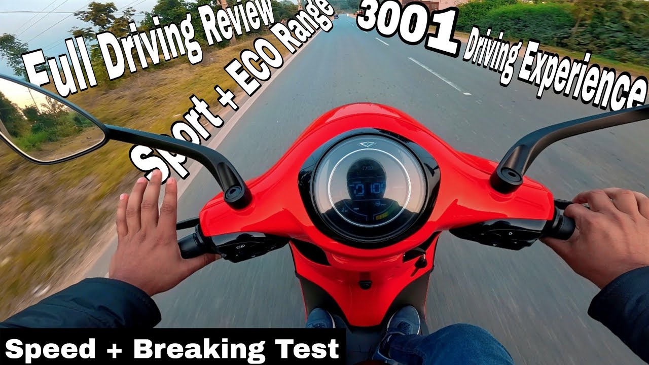 Bajaj Chetak 3001 Full Driving Experience 2025 | Real Range Test, Eco/Sport Range Test, Top Speed 
