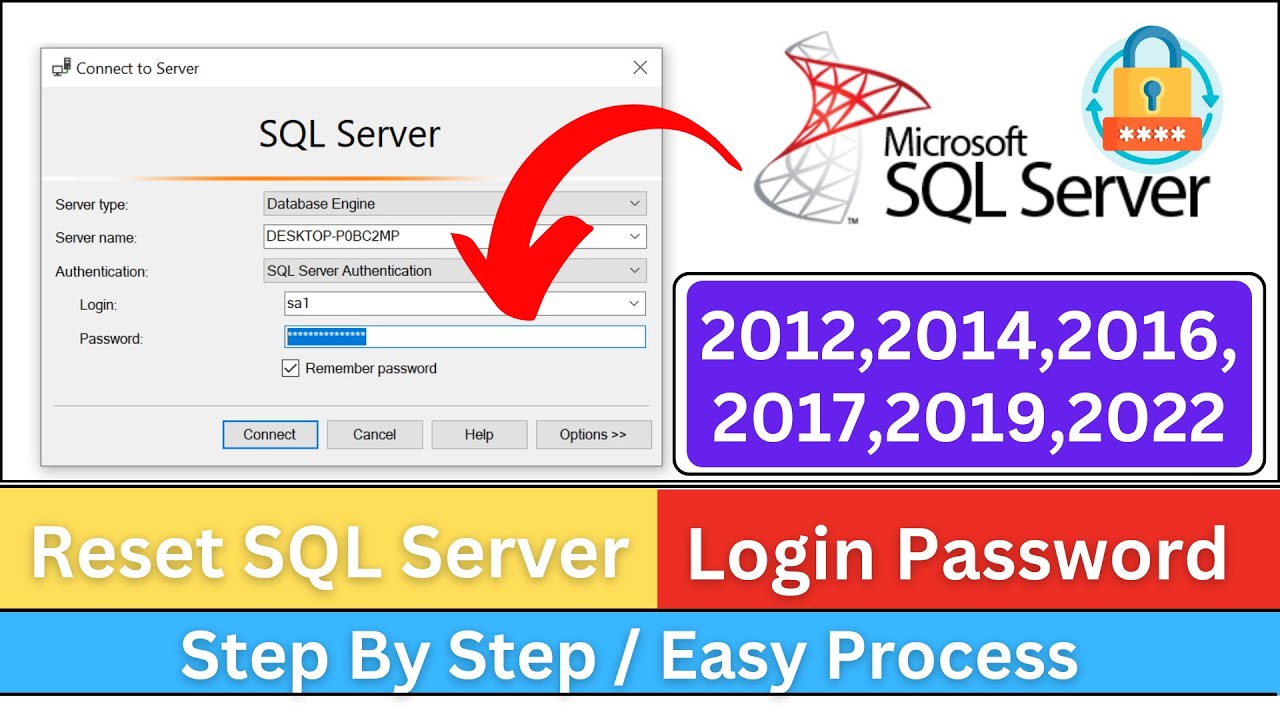 Restablecer la contrase&ntilde;a de inicio de sesi&oacute;n de SQL Server || (Paso a paso)