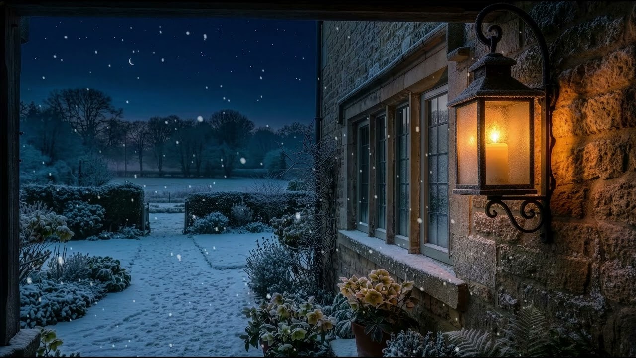 Lantern and Snow Ambience | A Quiet Winter Night | Life of Kite