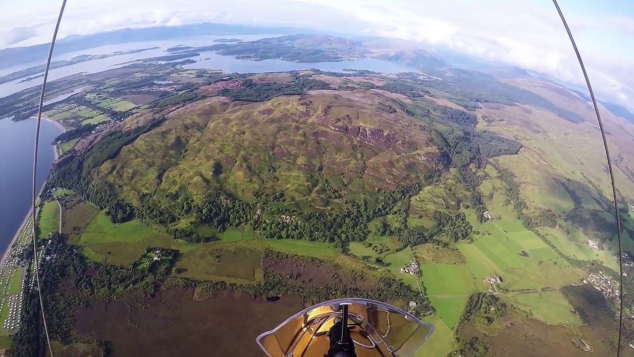 Flexwing Descent from 5000ft with no engine to Oban Airport