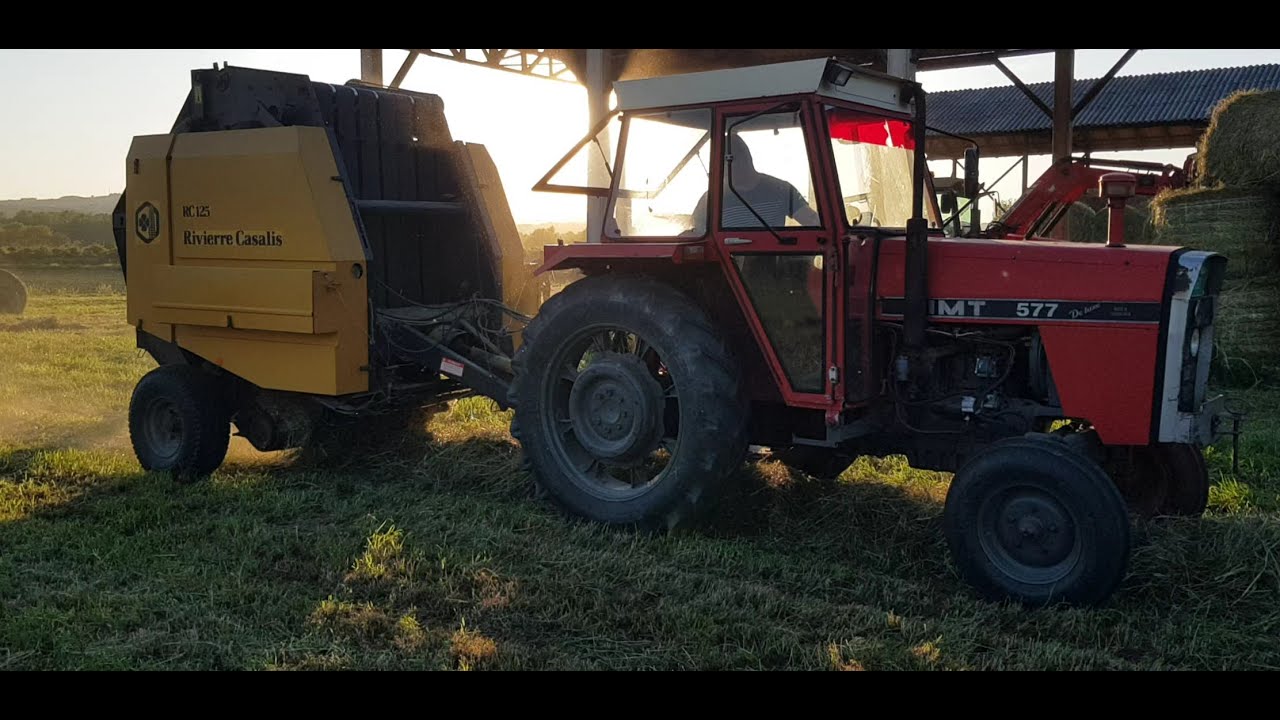 Baliranje Deteline IMT 577 i Rolo Presoa Rivierre Casalis RC 125 | baling clover roll bale RC 125