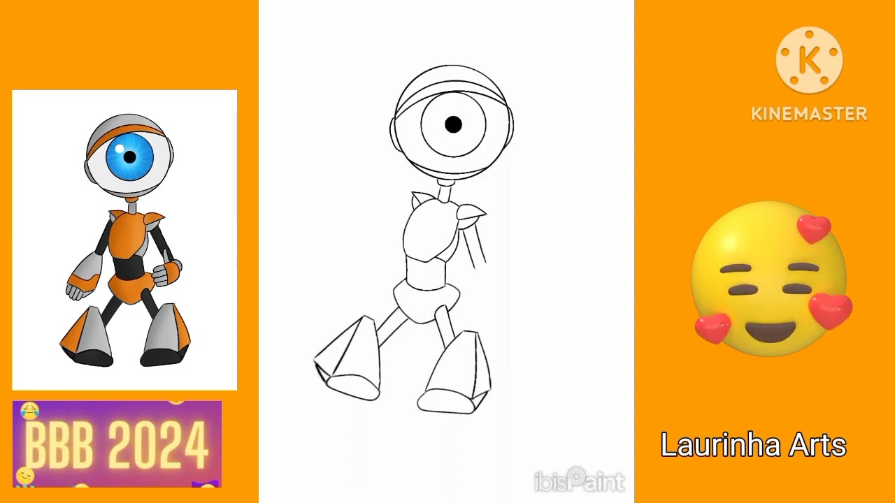 BBB24 / BIG BROTHER BRASIL / como desenhar o Robô #viral #bbb24 #bigbrother  #globo #reality