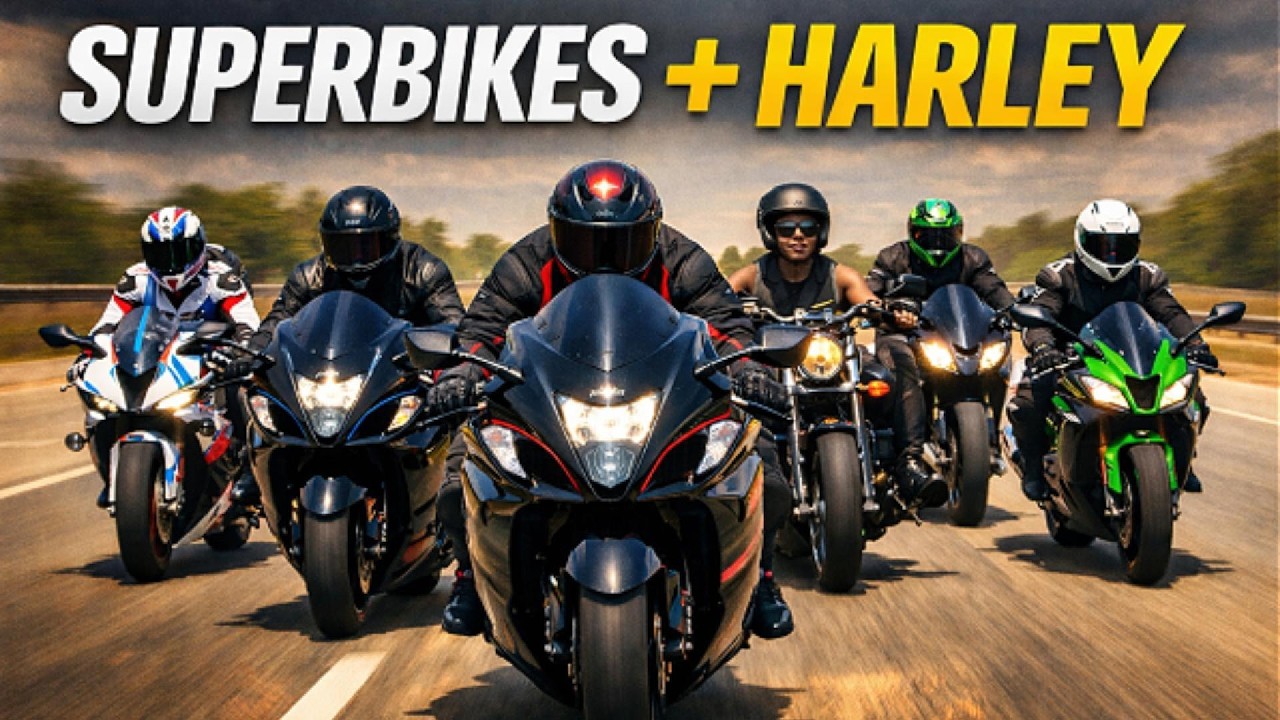 Superbikes Lead the Way | Hayabusas, BMWs, Kawasaki & a Harley Ride Out 🔥