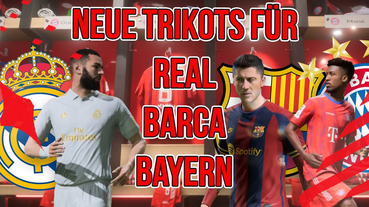 ICH ERSTELLE EIGENE TRIKOTS FÜR REAL, BARCA UND BAYERN - FANTASY KITS #01
