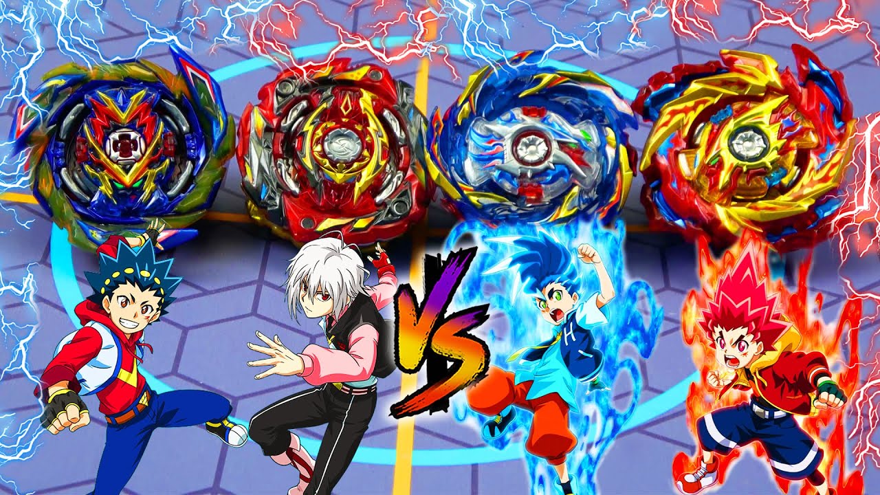 HYPERION BURN & HELIOS VOLCANO VS BRAVE VALKYRIE VS WORLD SPRIGGAN BEYBLADE BURST SURGE Epi 34 超王