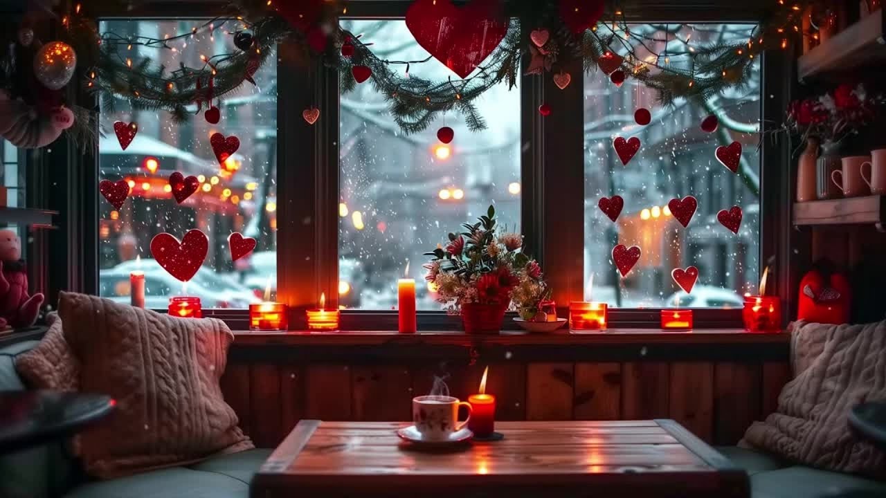 Cozy Winter Cabin Ambience 🔥 Fireplace, Snowfall & Warm Fantasy Room (LIVE)