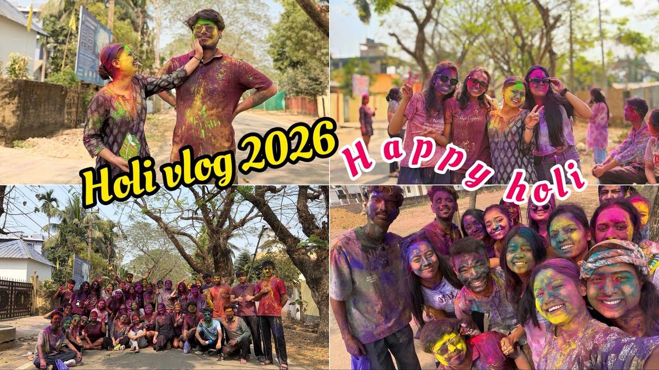 Holi vlog2026//khetri// #longvideo #holi #holivlog #viralvideo #explore 