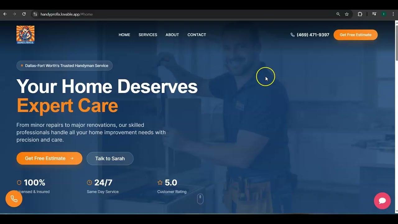 Website Analysis Video for HandyProFix