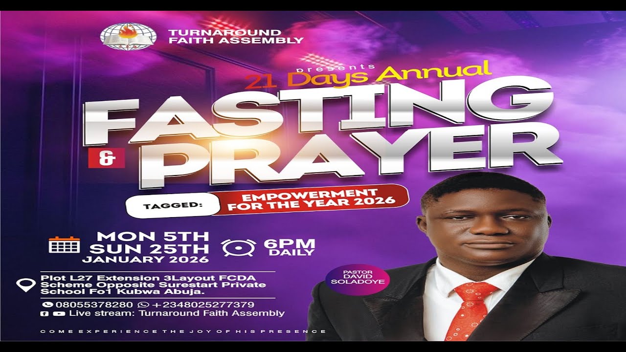 OIL OF FAVOUR | DAY 13 OF 21 DAYS AND FASTING AND PRAYER | PASTOR DAVID SOLADOYE