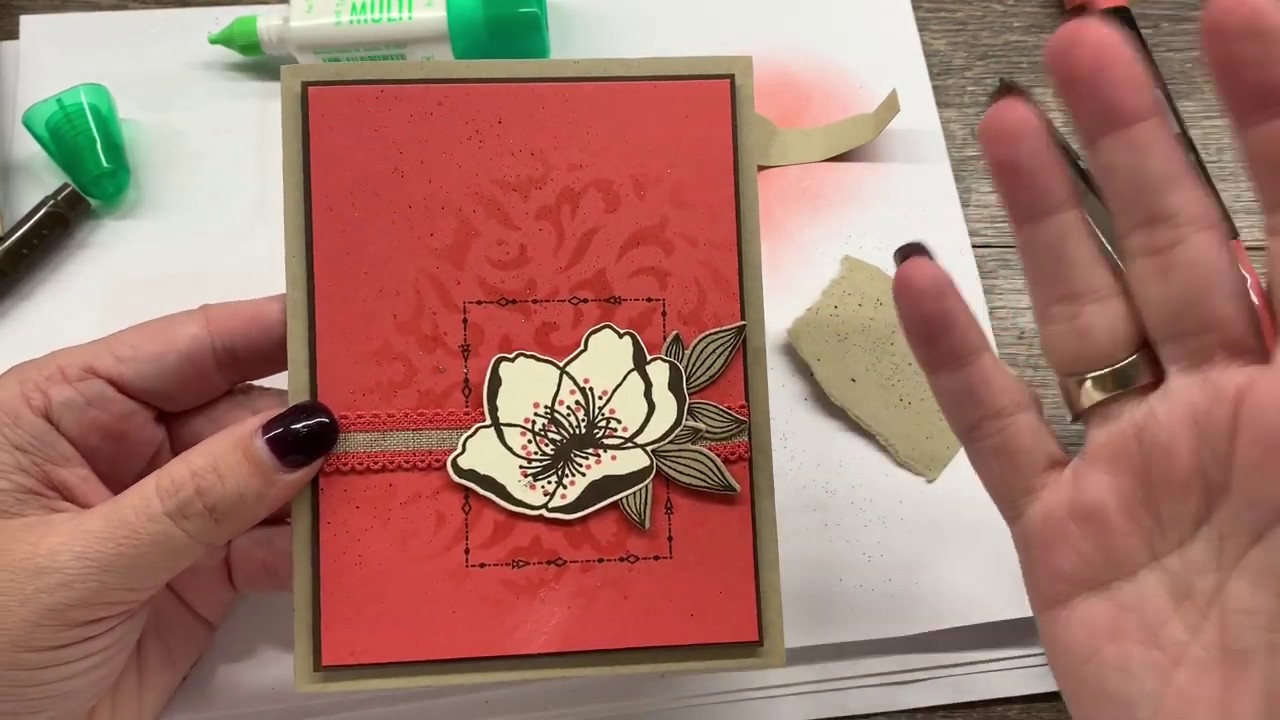 How to create a simple stenciled background on your cards