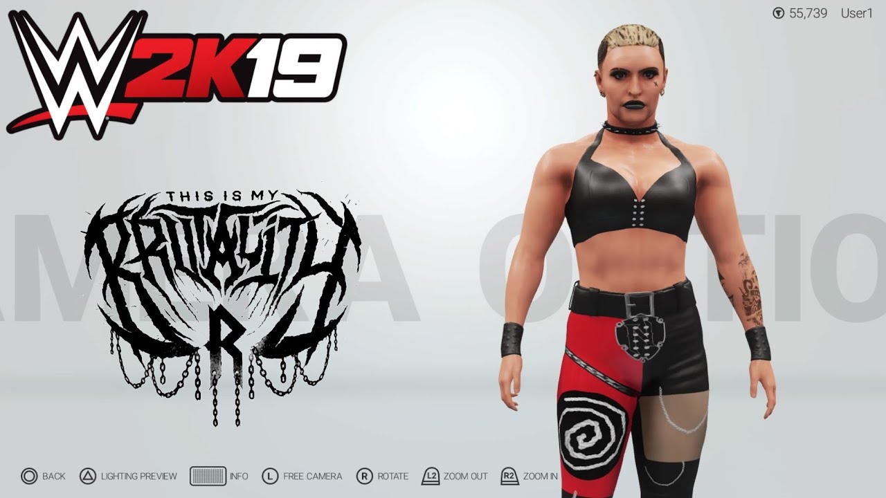 WWE 2K19 ps4/xbox one Rhea Ripley caw