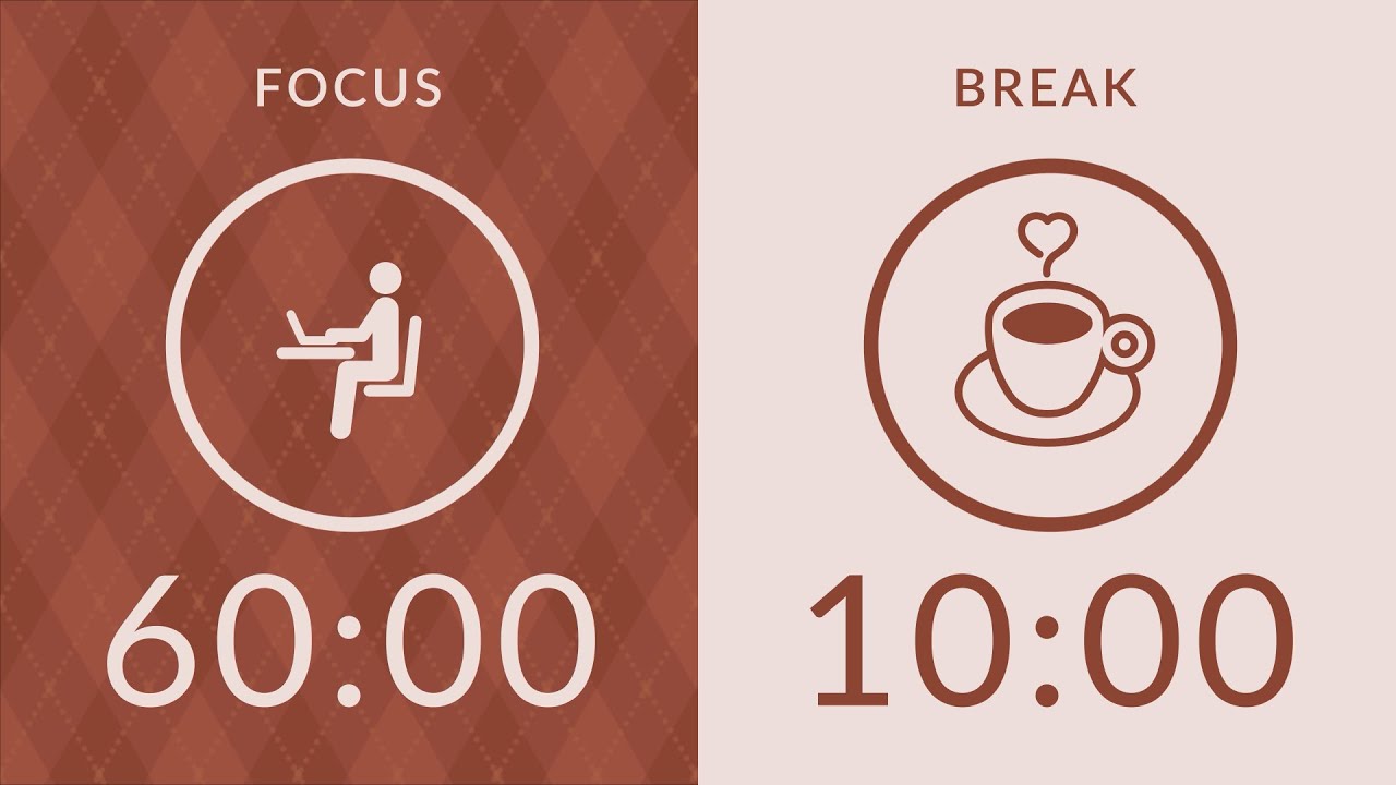60/10 Pomodoro Timer with Brown Noise 🤎  Study with Me for Deep Focus & ADHD ✨