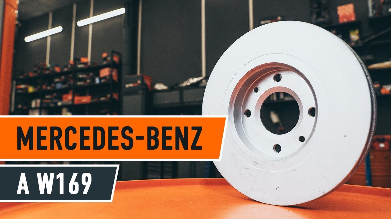 Como trocar discos de travão dianteiros e pastilhas de travão MERCEDES-BENZ A W169 TUTORIAL