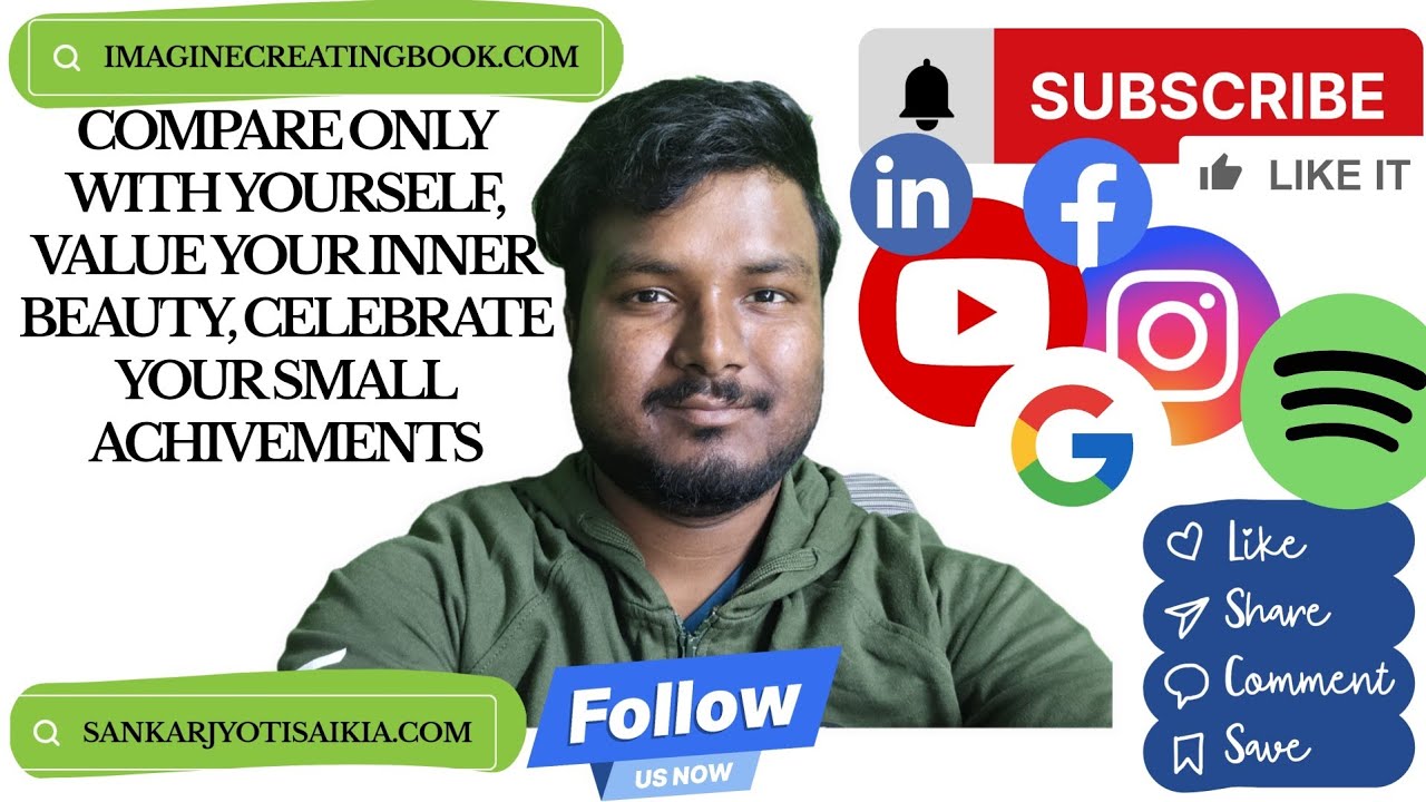 compare only with yourself, value your inner beauty, celebrate your small achivements