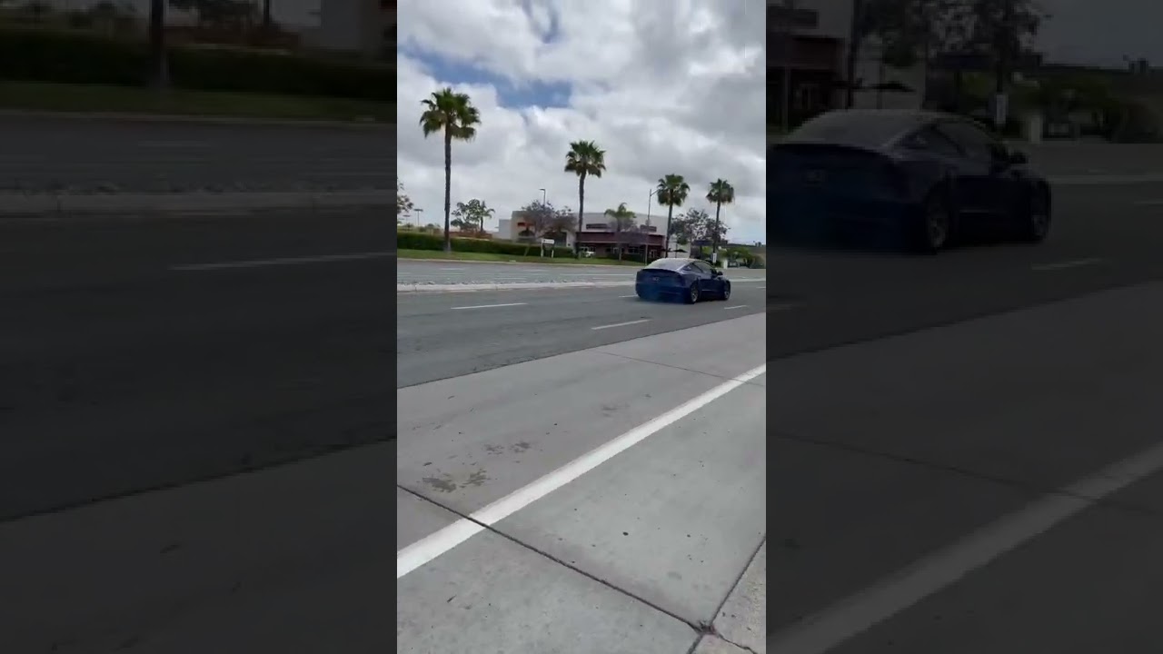 TESLA MODEL 3 CRAZY BURNOUT!